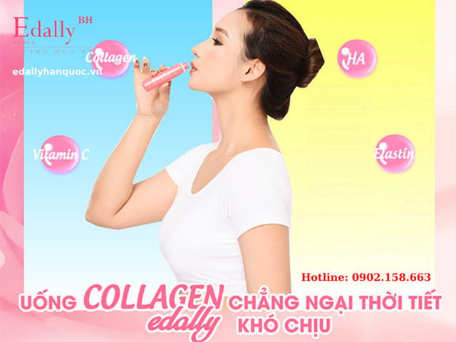Nước uống collagen Edally là bí quyết dưỡng da từ sâu bên trong