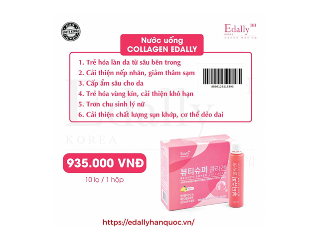 Thực Phẩm Bảo Vệ Sức Khỏe Edally BH Hàn Quốc - Nước Uống Beauty Super Collagen Edally nhập khẩu chính hãng