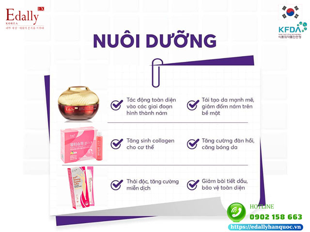 Bước nuôi dưỡng trong phác đồ phục hồi da khô mỏng yếu nhạy cảm, nám rải rác