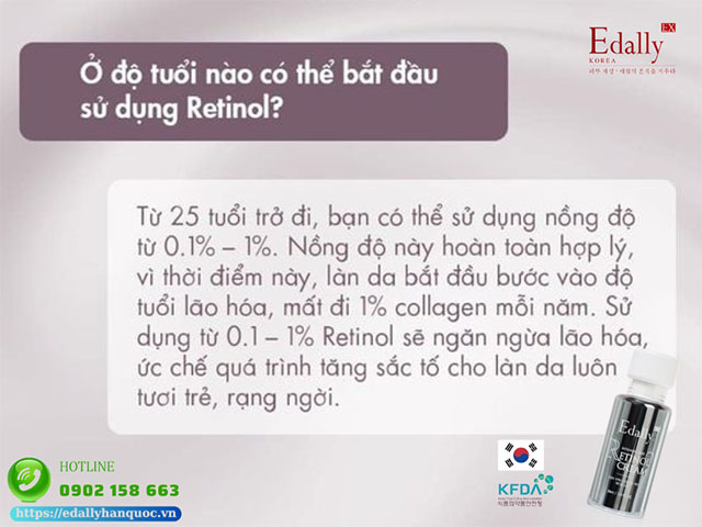 Độ tuổi nào thì có thể bắt đầu sử dụng Retinol?