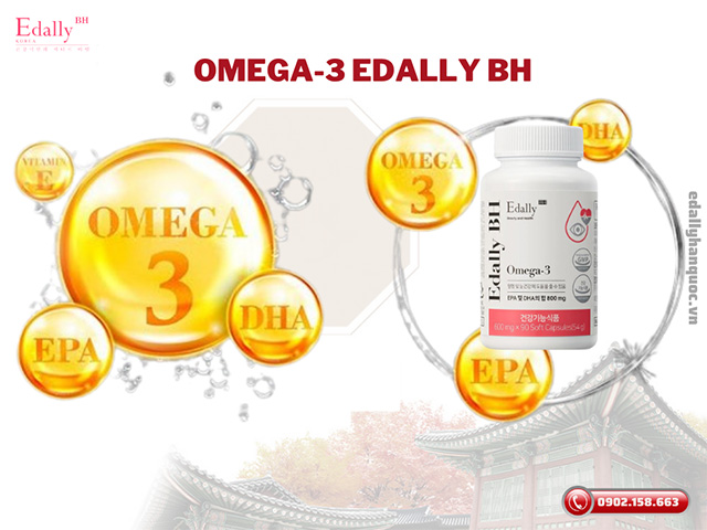 Viên uống Omega-3 Edally BH Hàn Quốc nhập khẩu chính hãng