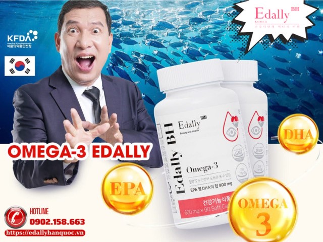 Omega-3 Edally BH - Tinh chất thiết yếu cho sức khỏe tim mạch của người bệnh mỡ máu cao