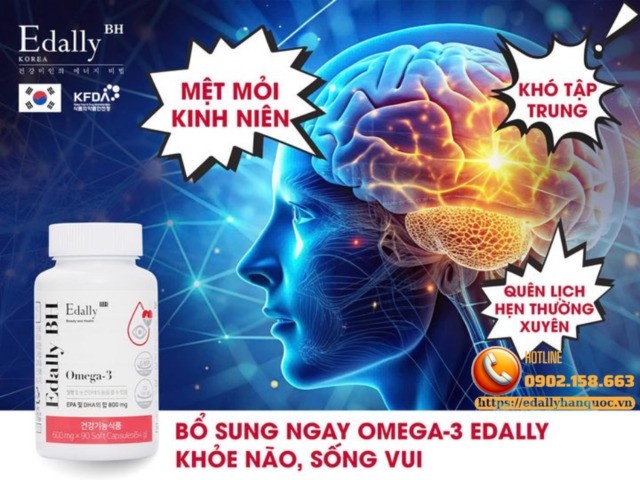 Omega-3 Edally Hàn Quốc giúp khỏe não, sống vui