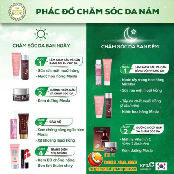 Phác đồ ngăn ngừa và xử lý nám da The Nature Book