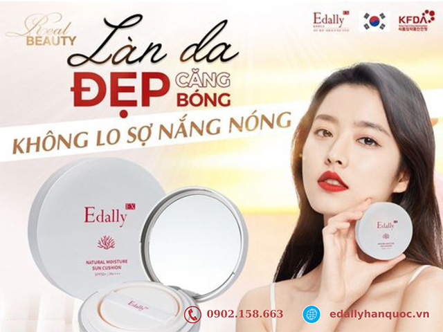 Phấn nước dưỡng ẩm chống tia UV Edally EX Hàn Quốc- Trang điểm nhẹ nhàng, làn da căng bóng, chẳng sợ nắng hè