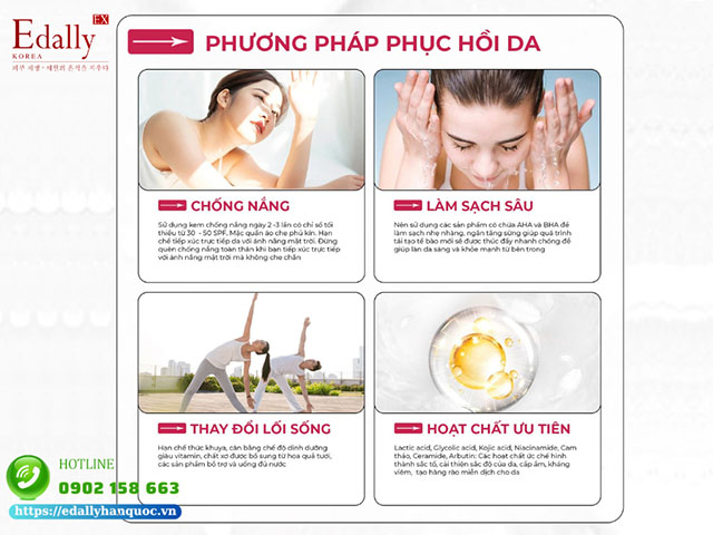 Phương pháp phục hồi da sau khi điều trị sẹo