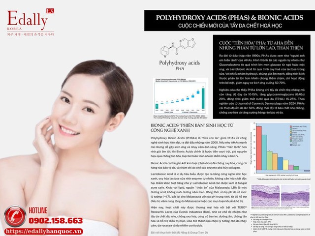 Polyhydroxy Acids (PHAs) & Bionic Acids: cuộc chiến mới của tẩy da chết hoá học