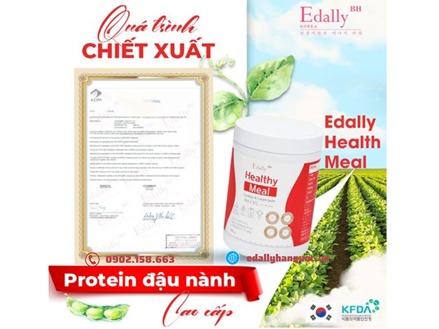 Quá trình chiết xuất Protein đậu nành cao cấp trong Bữa ăn thay thế Edally Healthy Meal