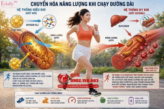 Quá trình chuyển hóa năng lượng khi chạy đường dài