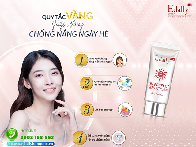 Quy tắc vàng giúp chống nắng hiệu quả