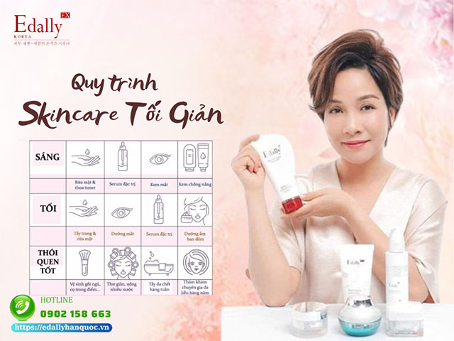 Quy trình các bước skincare tối giản