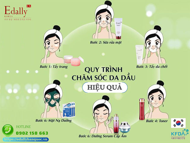 Chỉ với 6 bước chăm sóc da dầu là bạn đã sở hữu một làn da căng mịn, sạch thoáng và không sợ bóng nhờn.