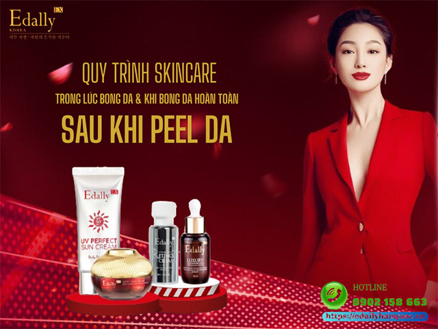 Quy trình skincare trong lúc bong da và khi bong da hoàn toàn sau khi Peel da