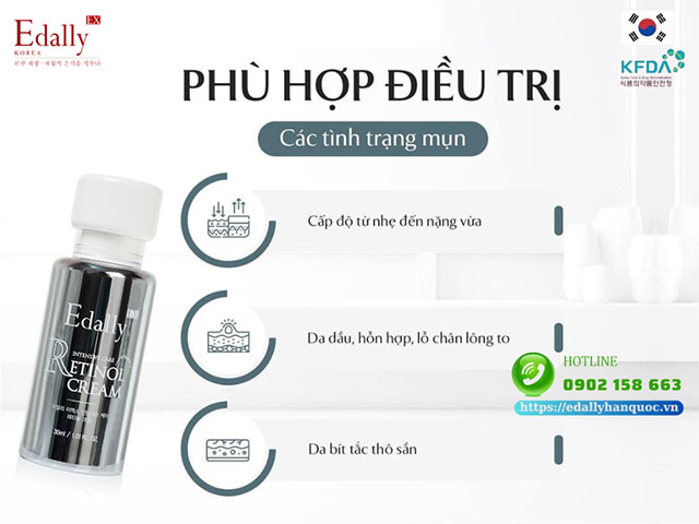 Retinol hình cầu phù hợp điều trị với các tình trạng mụn nào?