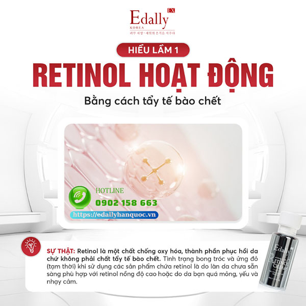 Có phải Retinol hoạt động bằng cách tẩy tế bào da chết?