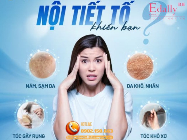 Rối loạn nội tiết tố là yếu tố đẩy nhanh quá trình lão hóa của cơ thể, khiến da nám, sạm, khô, nhăn, tóc khô xơ và gãy rụng…