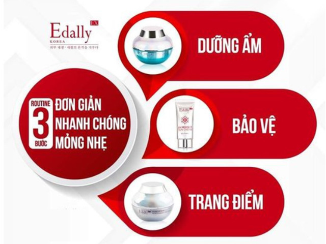 Skincare Routine 3 bước đơn giản với Mỹ phẩm tái tạo da chuyên sâu cao cấp Edally EX Hàn Quốc