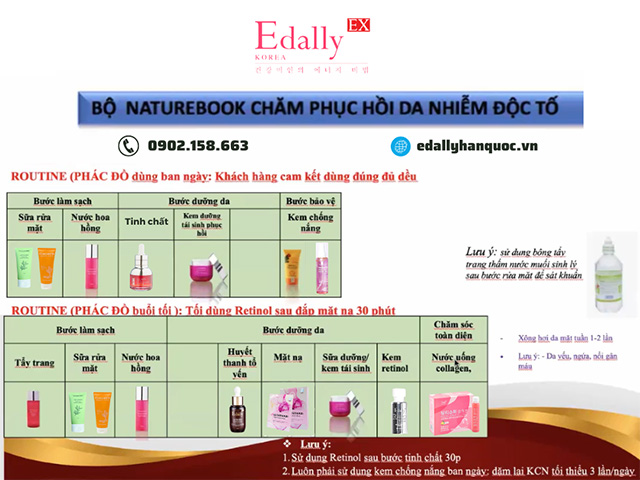 Phác đồ chăm sóc làn da bị nhiễm độc tố và Corticoid với Mỹ phẩm thuần chay Hàn Quốc The Nature Book