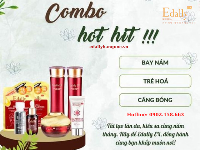 Routine trị nám, trẻ hóa, căng bóng da Edally EX