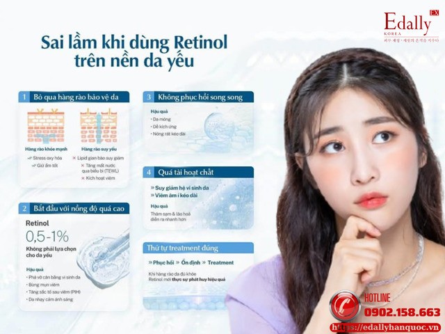 Sai lầm khi dùng Retinol trên nền da yếu - Vì sao càng dùng càng tệ?