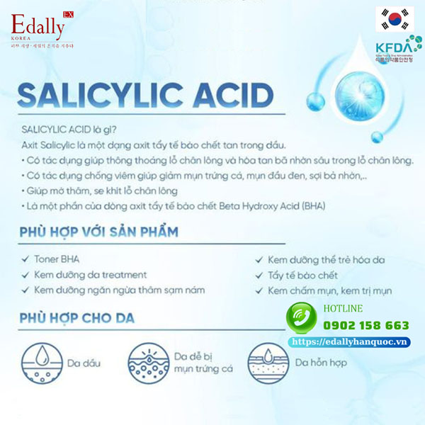 Hoạt chất Salicylic acid trong mỹ phẩm