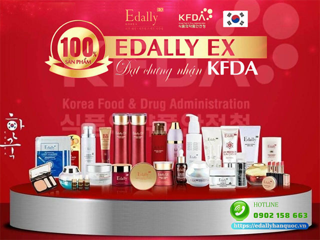 100% sản phẩm của Mỹ phẩm Edally EX được chứng nhận bởi KFDA