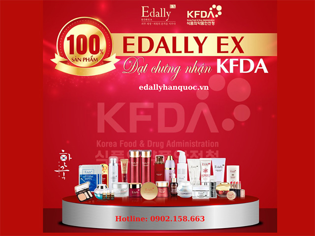 Mỹ phẩm Edally EX Hàn Quốc được KFDA chứng nhận cho toàn bộ 100% sản phẩm