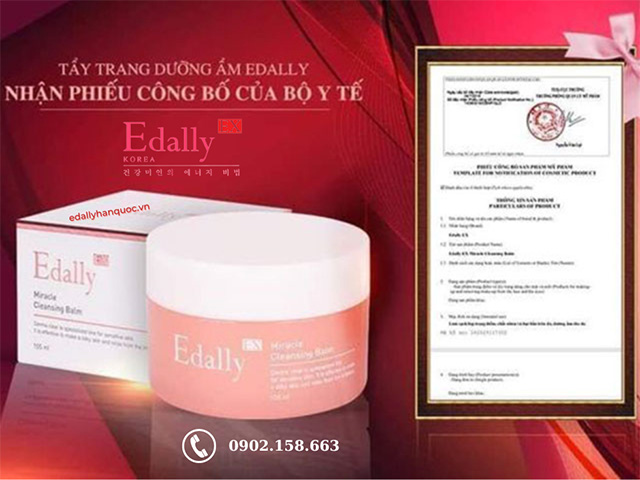 Sáp Tẩy Trang Dưỡng Ẩm Edally EX Hàn Quốc nhập khẩu, chính hãng được Bộ Y tế cấp phép lưu hành