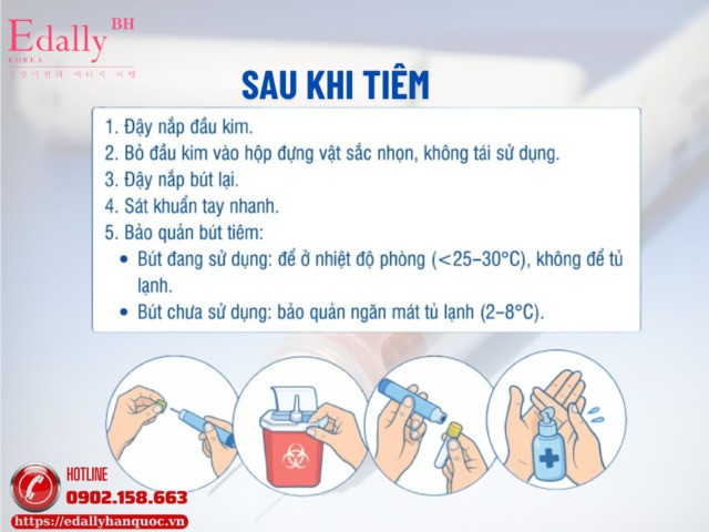 Sau khi tiêm bằng bút tiêm insulin tại nhà cần lưu ý những gì?