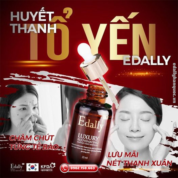 Cách say bye nám da sau 28 ngày với Huyết thanh tổ yến Edally EX