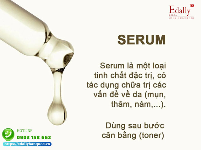 Serum là một loại tinh chất đặc trị, có tác dụng chữa trị các vấn đề về da (mụn, thâm, nám)