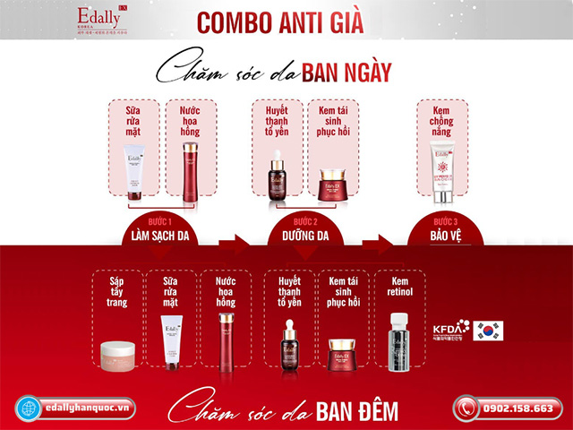 Combo anti già Edally EX - Cách níu giữ nhan sắc trẻ lâu mãi không già