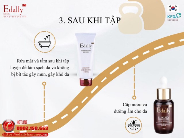 Hướng dẫn cách skincare sau khi tập luyện