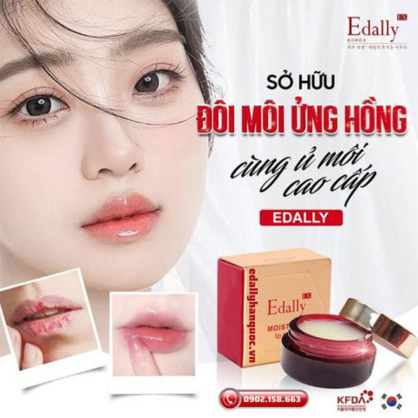Sở hữu đôi môi ửng hồng cùng Kem Ủ Dưỡng Môi Edally EX Hàn Quốc