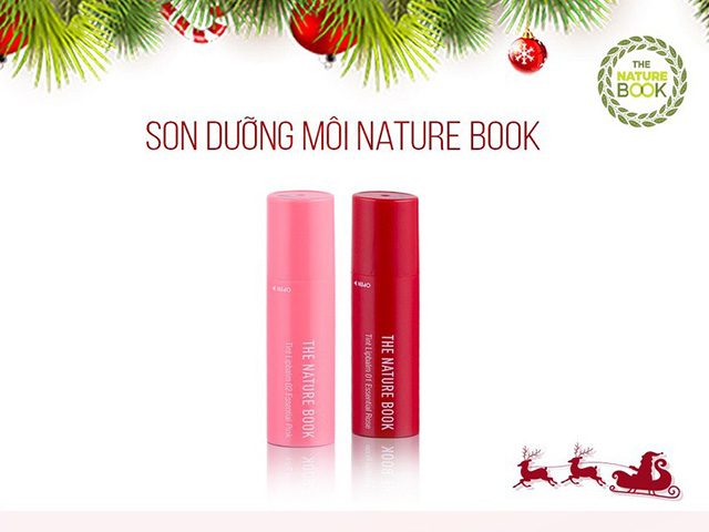 Makeup đơn giản, nhẹ nhàng với Son dưỡng môi The Nature Book Hàn Quốc