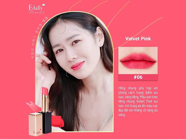 Son môi cao cấp Collagen Edally EX Hàn Quốc chính hãng màu Hồng nhung