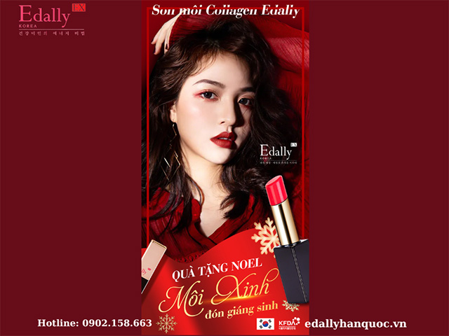 Son môi Collagen Edally EX Hàn Quốc - Quà tặng Neoel môi xinh đón Giáng sinh