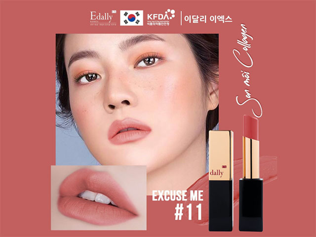 Màu 11 Excise Me (Hồng Nude Sexy) - Son môi Collagen Edally EX Hàn Quốc nhập khẩu chính hãng