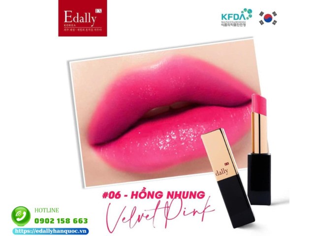 Son môi Collagen Edally EX Hàn Quốc màu 06 - Hồng nhung