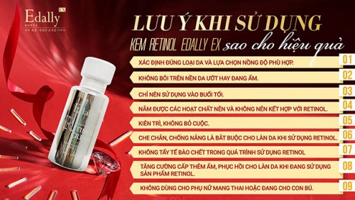 Cách Dùng Kem Dưỡng Retinol 1% Edally EX Cho Người Làm Ca Đêm