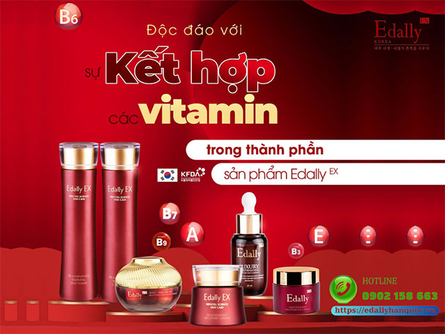 Sự kết hợp độc đáo Vitamin B6 và các dưỡng chất quý trong Mỹ phẩm Edally EX Hàn Quốc giúp kiểm soát dầu nhờn và chăm sóc da hiệu quả