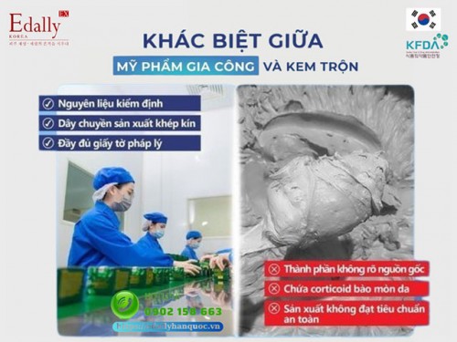 Sự Khác Biệt Giữa Mỹ Phẩm Gia Công Và Kem Trộn