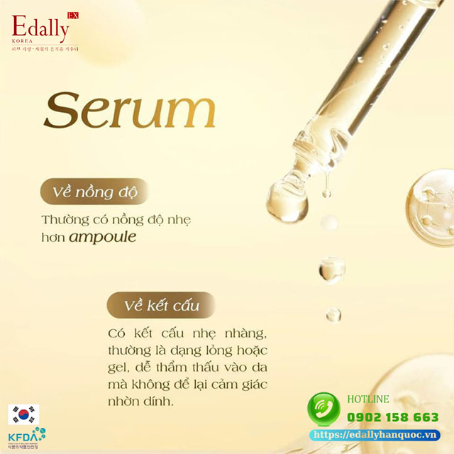 Điểm khác nhau giữa serum và ampoule trong mỹ phẩm skincare