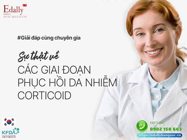 Sự thật về các giai đoạn phục hồi da nhiễm corticoid