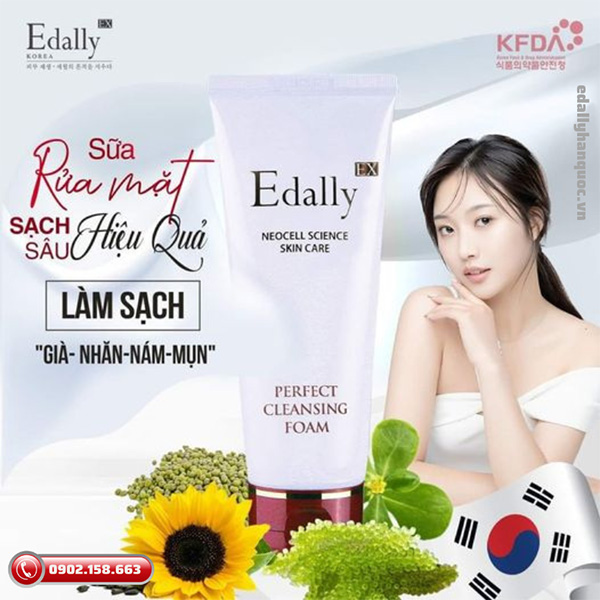 Sữa rửa mặt sạch sâu Edally EX Hàn Quốc