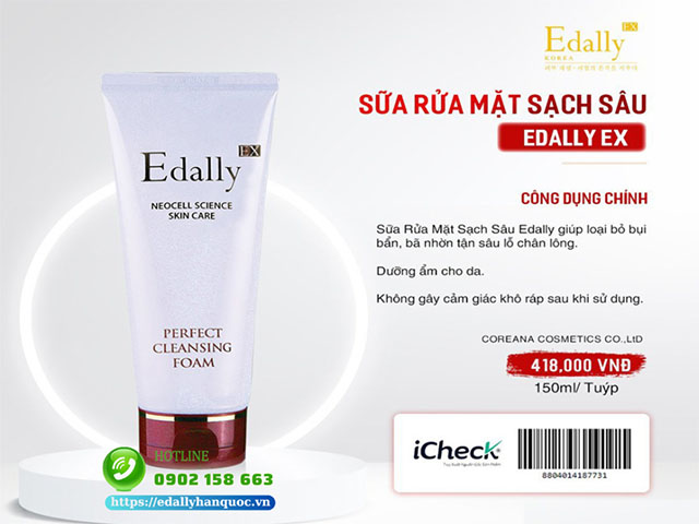 Sữa rửa mặt sạch sâu Edally EX Hàn Quốc nhập khẩu chính hãng