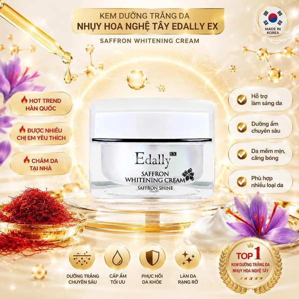 Công dụng của Kem Dưỡng Trắng Da Chiết xuất Nhụy Hoa Nghệ Tây Edally EX Hàn Quốc 