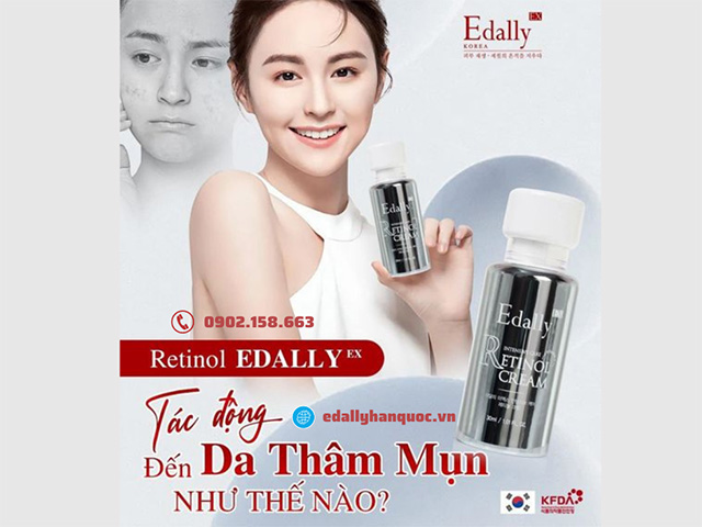 Tác dụng của Kem Retinol Edally EX Hàn Quốc đối với làn da thâm mụn
