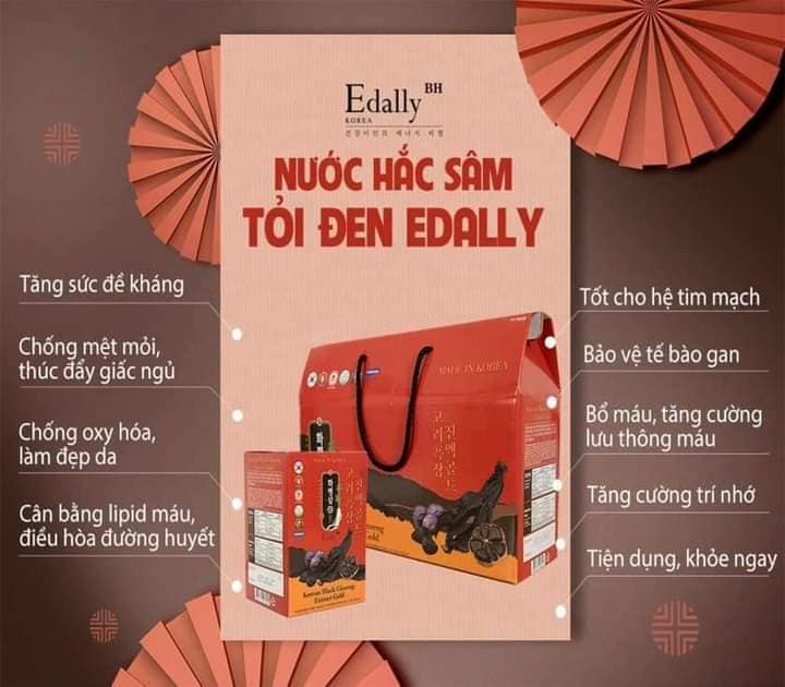 Công Dụng Của Nước Hắc sâm Tỏi đen Edally Hàn Quốc