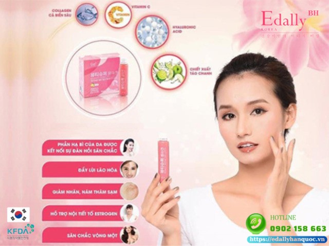 Công dụng của Nước uống Beauty Super Collagen Edally hàn Quốc nhập khẩu chính hãng